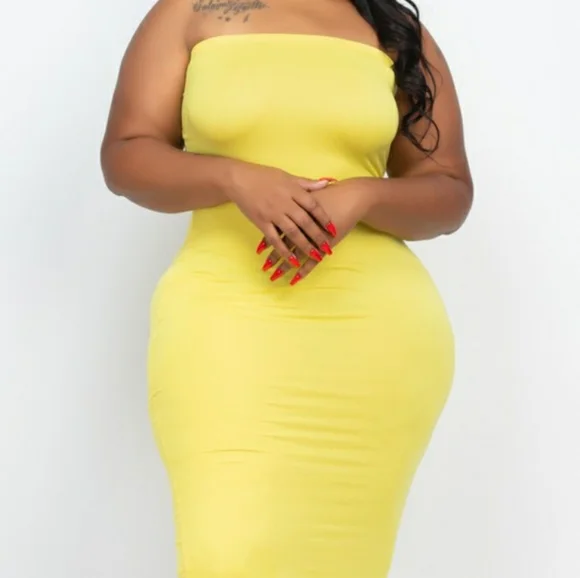 Dresses | Yellow Tube Dress